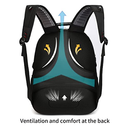 SHRRADOO Extra Large Travel Laptop Backpack for Men, Work College Backpacks | Fit 17 Inch Laptops, with Combination Lock, Carry On Flight Approved, 50L Big Bags, Business Backpack ,High Schoolbag - color: Grey
