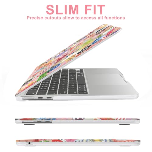 AKIT for MacBook Air 13 inch Case M5 M4 M3 M2 2026-2022, Diverse Collage | A3449 A3240 A3113 A2681,Funny Unique Pattern Hard Shell Laptop Case+Screen Protector+Keyboard Cover for MacBook Air 13.6 inch - color: Diverse Collages