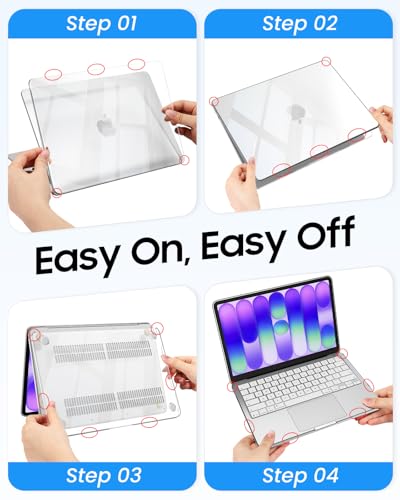 Fintie Case for MacBook Neo 13 Inch A3404 2026, Crystal Clear | Snap-On Hard Shell Cover, Ultra-Thin, Slim Fit, Lightweight - color: Crystal Clear