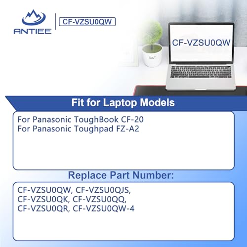 CF-VZSU0QW Battery for Panasonic ToughBook CF-20/Toughpad FZ-A2 Mk1 Tablet | 30Wh Replacement for CF-20A0205NG CF-20A0205TD FZ-A2A203CA3 CF-VZSU0QJS CF-VZSU0QK CF-VZSU0QR 11.4V 2600mAh - size: 7.9*3.1*0.3inch CF-20