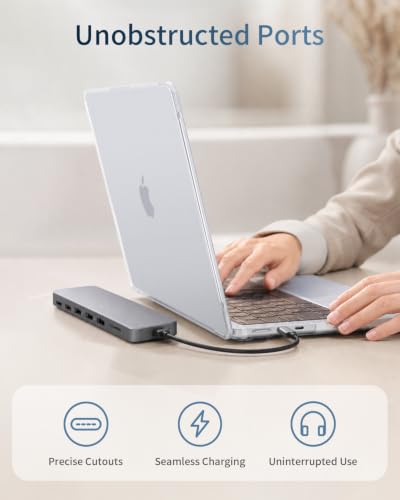 Matte Clear Laptop Cover for MacBook Air 13 inch Case 2026-2022 | 13.6-in Mac M5 M4 M3 M2 Chip Model A3449 A3240 A3113 A2681, Ultra Thin Hard Shell Protect From Scratches, Frosted Transparent - color: Matte Transparent, size: MacBook Air 13.6"