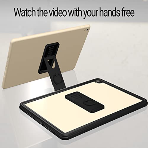 4-Angle Adjustable Tablet Stand with 360° Rotating Finger Ring, Ultra-Slim Foldable Tablet Holder, Strong Adhesive Anti-Drop Grip for iPad, Galaxy Tab, All 7-11" Tablets, 2-Pack