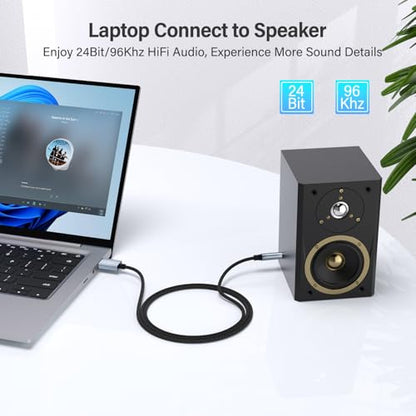 USB to 3.5mm Aux Audio Cable Compatible with Laptop PC PS5/4 USB to 3.5mm Aux Jack Audio Adapter for Headphone Speaker(3.94ft/1.2m). NOT Work for Charging and MP3 TV Car PS3 Truck