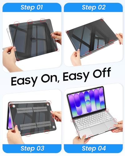 Fintie Case for MacBook Neo 13 Inch A3404 2026, Crystal Black | Snap-On Hard Shell Cover, Ultra-Thin, Slim Fit, Lightweight - color: Crystal Black
