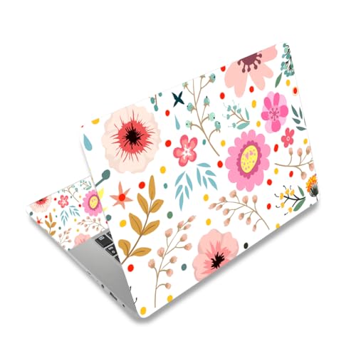 Laptop Skin Sticker Decal,12" 13" 13.3" 14" 15" 15.4" 15.6 inch Laptop Vinyl Skin Sticker Cover Art Protector Notebook PC (2 Wrist Pad Skins Included), Decorative Waterproof, Flower Plants - color: Flower Plants