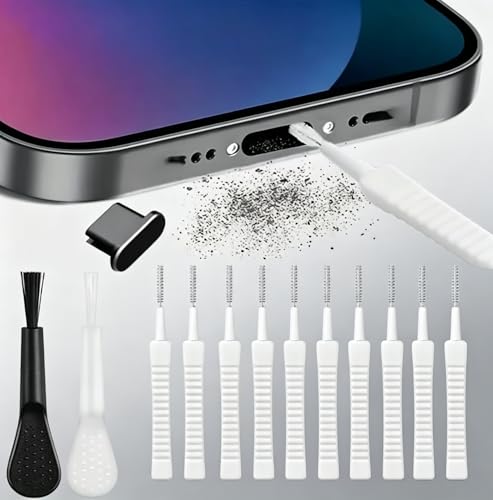 1 Set Phone Charging Port Cleaning Kit, Type C 13 in 1, USB C Dust Plug & Speaker Cover, Computer Keyboard Cleaner Tool, for iPhone Android Tablet Laptop