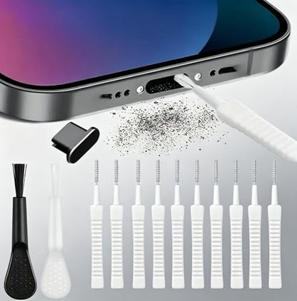 1 Set Phone Charging Port Cleaning Kit, Type C 13 in 1, USB C Dust Plug & Speaker Cover, Computer Keyboard Cleaner Tool, for iPhone Android Tablet Laptop