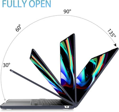 Mektron for 2026/2025/2024/2023 MacBook Air 15 INCH M5 A3448 /M4 A3241 /M3 A3114 /M2 A2941 Case, Printed Plastic Hard Shell Cover with 15.3" Liquid Retina Display Touch ID, Gold line Lily - color: Gold line lily