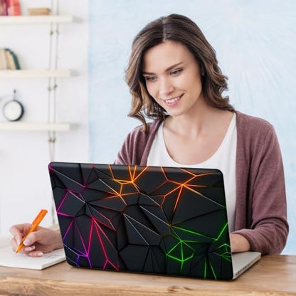 DINKY Laptop Notebook Skin Sticker Cover Decal, 13 13.3 14 15 15.4 15.6 inch Laptop Vinyl Skin Sticker Cover Soft Art Protector Netbook, Glowing Diamond Grid - color: Glowing Diamond Grid