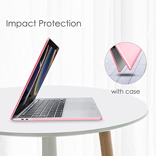 Fintie Hard Shell Case for MacBook Pro 13 Inch, Crystal Pink | A2338(M2 M1) A2251 A2289 A2159 A1989 A1706 A1708 (2016-2023) with/Without Touch Bar, Snap-On Cover, Lightweight - color: Crystal Pink, size: Pro 13 Inch