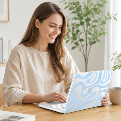 Compatible with MacBook Neo 13 inch (2026 Release A3404) (A18 Pro) with Liquid Retina Display, Printed Slim Protective Case with Screen Protector & Keybaord Cover, Swirling Texture - color: Swirling texture