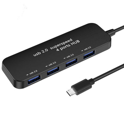 4-Port USB 2.0 Hub, Micro USB OTG Expander with HS8836AB Chip, 480Mbps Data Speed, Bus-Powered with Over-Current Protection, Plug and Play for Raspberry Pi, Older Android Tablets, PC & More - style: 4 USB Ports