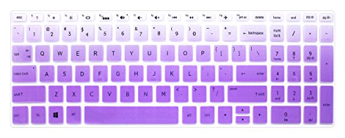 Keyboard Cover Skin Compatible for 15.6" HP Pavilion x360 15-br075nr, Pavilion 15-cc 15-cb Series 15-cc010nr 15-cb010nr, HP Envy x360 15m-bp 15m-bq Series, HP Envy 17.3" 17m-ae011dx (Ombre Purple) - color: Ombre Purple