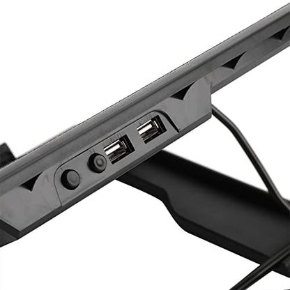 Portable Ultra Slim Silent Laptop Notebook Cooling Pad USB Powered Silent with 5 Fans Led Computer Components Tablets Laptops and Peripherals