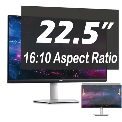 22.5 Inch Anti-Spy Privacy Screen Filter for Laptop and PC Monitor 16:10, Blue Light Blocking Anti-Glare Protector Film, Reversible Easy Install Slide-Mount Design (22.5 Inch Widescreen(16:10)) - size: 22.5 Inch (16:10)