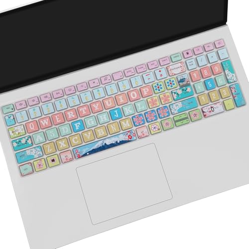 Keyboard Cover for Dell Inspiron 15 3000 5000 7000 3510 3511 3515 3525 3530 3535 5510 5515 5518 7510 15.6", Inspiron 16 7610, Vostro 15 3510 5510 5515, Latitude 3520, Sakura - color: Sakura