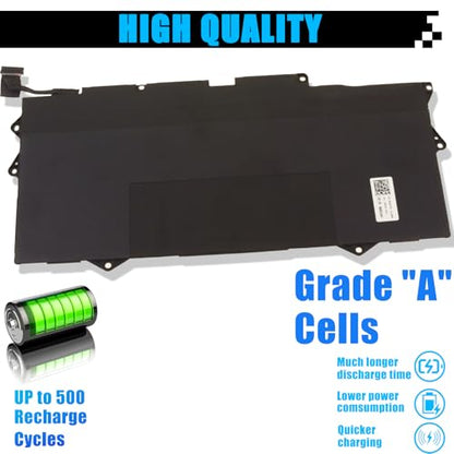 YM15G Laptop Battery Replacement for Dell XPS 13 9315 Series (Not Replacement for 9315 2-in-1) 0YM15G 0W6D4H 0G9FHC 51Wh 11.55V 4191mAh - size: 9.93*3.34*0.23 inch YM15G
