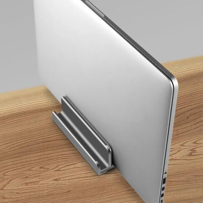 Vertical Laptop Stand,3-Slot Space-Saving Aluminum Desktop Stand Holder with Adjustable Dock Size for PC/Tablet/Phone(Gray 3 Slot)