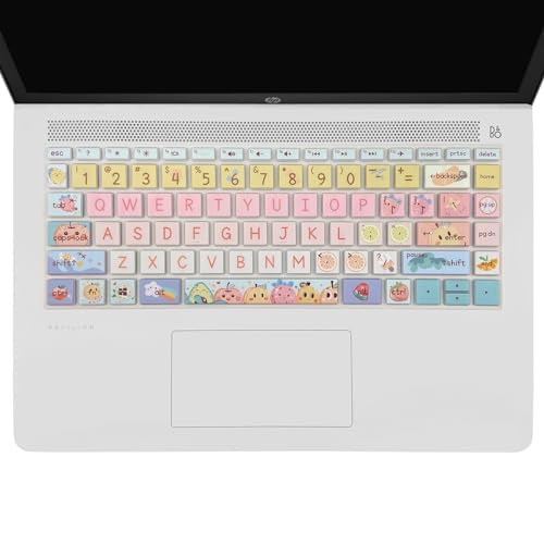 Keyboard Cover for HP 14" Laptop 2020 2019 2018,HP Pavilion x360 14M-BA 14M-CD 14M-DH 14-BA 14-BF 14-cm 14-CF 14-DF 14-DK 14-DS 14-DQ Series 14 Inch Protective Skin,Cute Fruits - color: Cute Fruits