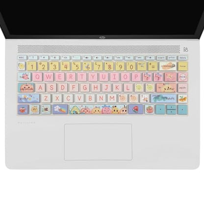 Keyboard Cover for HP 14" Laptop 2020 2019 2018,HP Pavilion x360 14M-BA 14M-CD 14M-DH 14-BA 14-BF 14-cm 14-CF 14-DF 14-DK 14-DS 14-DQ Series 14 Inch Protective Skin,Cute Fruits - color: Cute Fruits