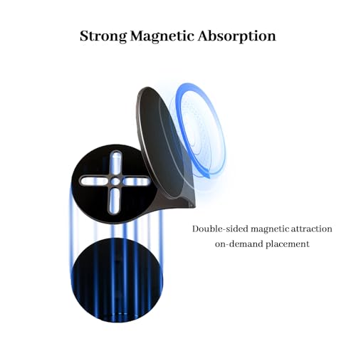 Universal Magnetic Phone Mount Holder for Computer Monitor Laptop Car Dashboard - Aluminum Foldable Adjustable Stand with Magsafe & 270° Rotation, Compatible with iPhone Tesla Dual Screen Setup