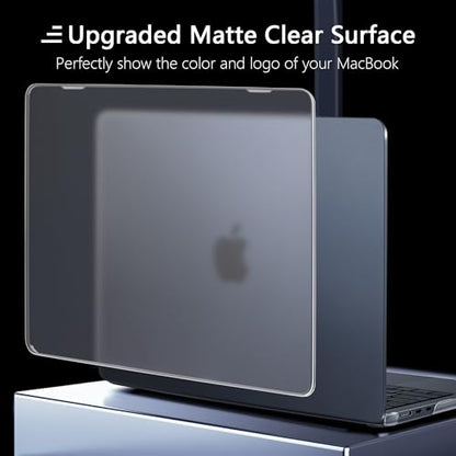 MEEgoodo for MacBook Air M5/M4/M3/M2 13 inch Case 2026-2022, Fit Model A3449/A3240/A3113/A2681, Flexible Case for MacBook Air 13.6 inch with TPU Keyboard Cover & Webcam Cover & OTG Adapter, Clear - color: Clear