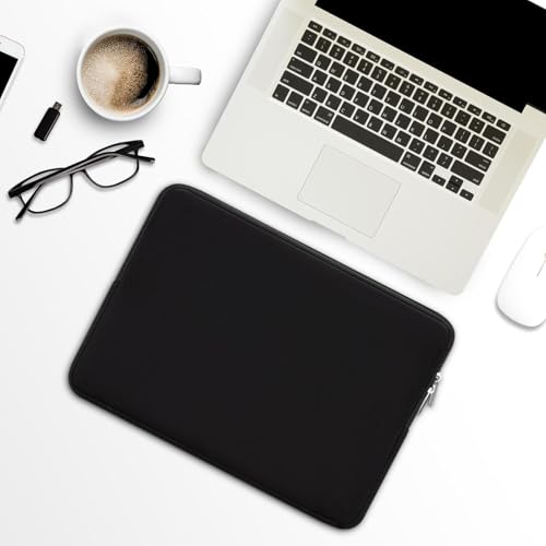 RAINYEAR 13.3 Inch Laptop Sleeve Case Padded Carrying Bag, Black | Slim Protective Soft Zipper Computer Cover for 13.3 Inch Notebook Computer Chromebook 14 inch MacBook Pro/Max M1 M2 M3 M4 M5 - color: Black, size: 13"-13.3"