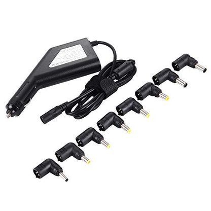 Daguys Laptop Notebook Power 90W Universal Car Charger with 8 Power Adapters & 1 USB Port for, Sony, for ASUS, Acer, IBM, HP, Lenovo (Black)