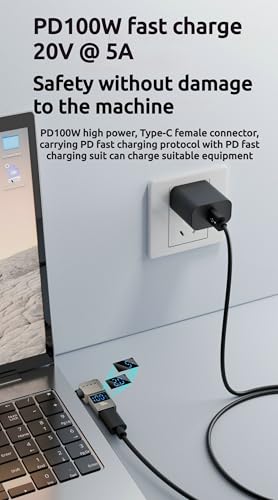 USB C to DC Adapter Cable, 5.0 * 1.0mm for Samsung | GaN Charger Adapter, Connector Tip to USB-C, Compatible with 5.0mm Samsung Laptops, Travel Plug Adapter - size: 5.0 * 1.0mm Samsung