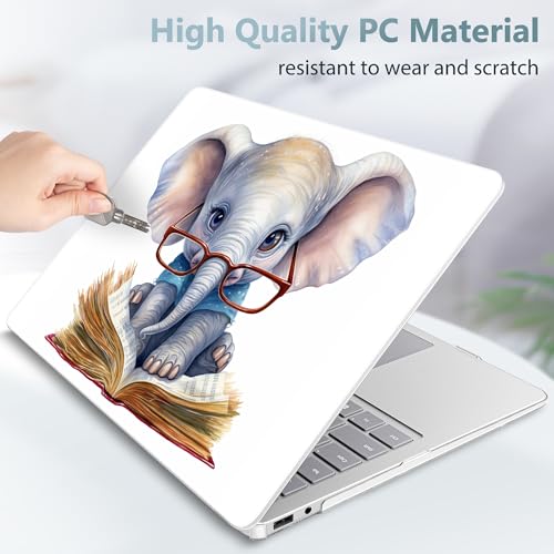 Mektron Printed Case for 2025 Microsoft Surface Laptop Windows 11 Copilot+ PC Surface Laptop 13 inch Touchscreen Display Cover Fits Model 2095, Cute Elephant C341 - color: Cute Elephant C341
