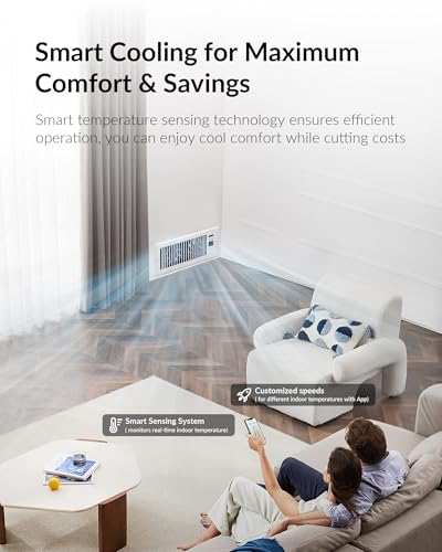 Howeall Super Quiet Register Booster Fan for 4" x 12" Register Holes, Smart Vent with Dual Intelligent Thermostat and WIFI App Control, Heating Cooling AC Vent Fan (White) - color: White, size: 4" x 12"