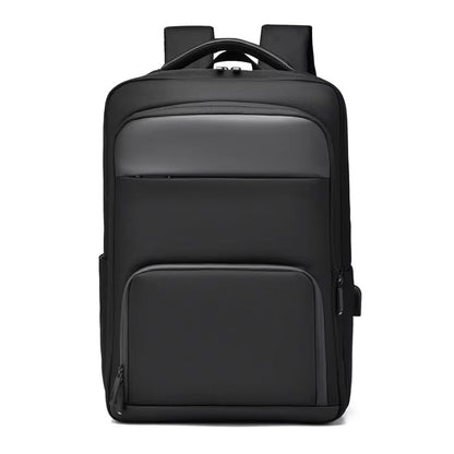 Black Business Laptop Backpack Waterproof Travel Backpack with USB Charging Port for 15.6 Inch Laptops for Men Women Professional Backpack