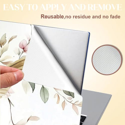 SUPERDANT Flowers Hummingbird Laptop Skin Decal Universal Laptops Skin Sticker Notebook Protector 12 13 13.3 14 15 15.4 15.6 Inches Vinyl Cover Removable Waterproof Personalized Art Decal White Green - color: White+green