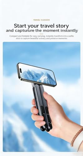 Foldable Laptop Stand, Portable Travel Workstation, Aerospace-Grade Aluminum, Multi-Purpose for Laptop, Tablet and Phone, Stepless Angle Adjustment