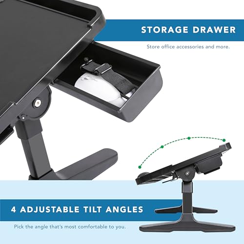 LAPGEAR Easy Tilt Bed Desk - Black, Fits 17.3" Laptops - color: Black