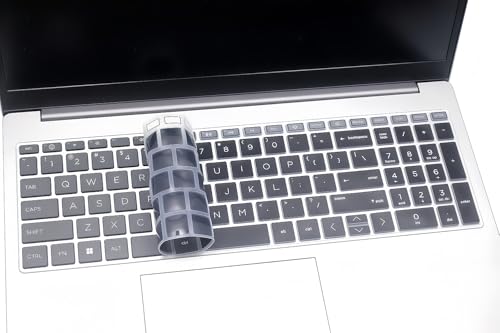 Silicone Keyboard Skin Cover Compatible for HP OmniBook 5 AI 16" 16-ag 16-af 16-ba 16-bc 16z-ag100 16z-bc100 Series Laptop 16-af1037nr 16-bc1047nr (NOT for OmniBook 5 16-fb/cf 14-he/fp Series) (Black) - color: Black