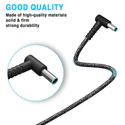WZXHU 200W Laptop Charger Compatible with HP Pavilion Gaming 15 16 17 15t 17t ZBook Fury Create Studio 15 17 G3 G4 G5 G6 G7 G8 Envy 15 2020 TPN-DA10 L00818-850 Power Supply Cord AC Adapter - color: Platinum Carbon Black