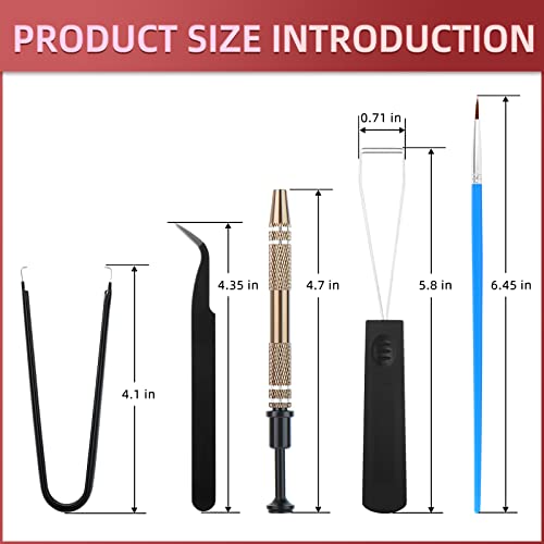 RUNJRX Keyboard Lube Kit with Tweezers,Keycap Puller,Switch Puller,4-Claw Grabber,Lube Pen for Custom Keyboard, Keyboard Lube Tools - style: Lube Kit-B