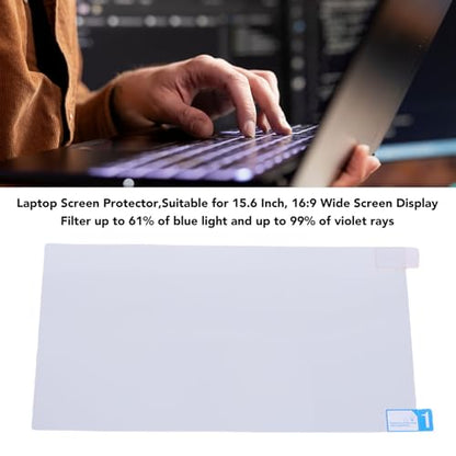 Zopsc 15.6 Inch Laptop Screen Protector, 16:9 Aspect Ratio 345x194mm Clear Film Replacement for Computer