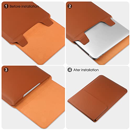 HoYiXi 13 Inch Laptop Sleeve Case Bag Compatible with MacBook Neo 2026/MacBook Air 13 M1 M2 2022-2018/MacBook Pro 13 M2 2022-2016/Surface Pro 8 2021/Surface Go 3 13-13.6'' Dell HP ASUS Acer PC, Brown - color: Brown, size: 13-13.3 in