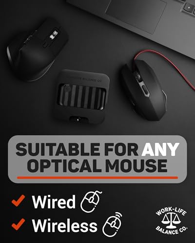 Mini Mouse Jiggler Made in USA, Undetectable, No USB, Cordless Mouse Mover | No Software, Silent, AA Battery Powered, Randomized, On/Off Switch, Keeps PC Laptop Screen Active, Remote Work Wiggler