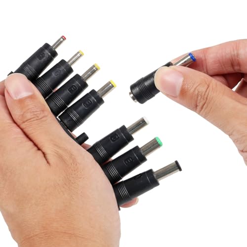 AITRIP USB to DC Power Cable 5V to 12V Boost Converter 8 Interchangeable Plug Connectors Adapters for Router, Mini Fan and Speaker（8-in-1） - color: 8-in-1
