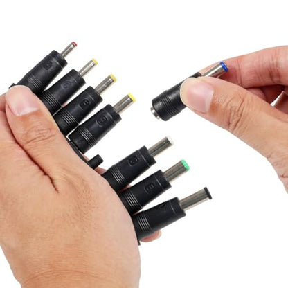 AITRIP USB to DC Power Cable 5V to 12V Boost Converter 8 Interchangeable Plug Connectors Adapters for Router, Mini Fan and Speaker（8-in-1） - color: 8-in-1