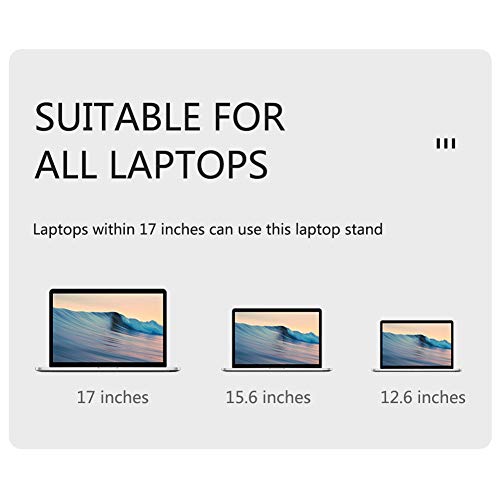 Laptop Stand for Desk Stable Foldable Adjustable Multi-Angle Computer Desktop Holder Ventilated Lapdesks Riser for Mackbook, Lenovo, Dell, iPad, HP - Within 17' (White) - color: white