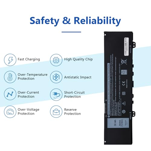 DJW F62G0 Battery Replacement for Dell Inspiron 13 7000 7373 7386 2-in-1 7370 7380 5370 Series P83G P83G001 P83G002 P87G P87G001 2-in-1 Series 39DY5 039DY5 RPJC3 0RPJC3 - size: F62G0