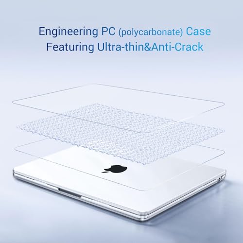 MOSISO Compatible with MacBook Air 13 inch Case M5 2026 M4 M3 M2 2025-2022 | A3449 A3240 A3113 A2681, Scratches-Resistant Protective Hard Shell for MacBook Air 13.6 inch Case, Crystal Clear - color: Crystal Clear