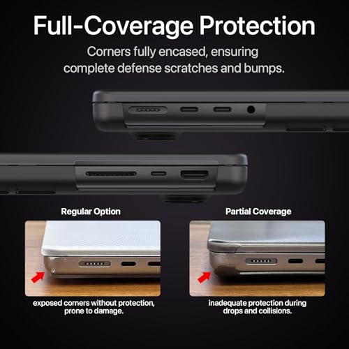 Soonjet for MacBook Pro 16 inch Case M5 M4 M3 M2 M1 2026-2021 Laptop Cover | 100% Color Match, Space Black Clear Matte, Anti Scratch & Fingerprint & Crack, Protective Hard Shell, Ultra Thin, Snap on Fit - color: Space Black Clear