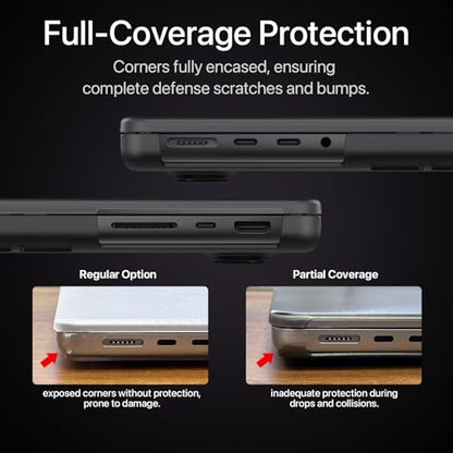 Soonjet for MacBook Pro 16 inch Case M5 M4 M3 M2 M1 2026-2021 Laptop Cover | 100% Color Match, Space Black Clear Matte, Anti Scratch & Fingerprint & Crack, Protective Hard Shell, Ultra Thin, Snap on Fit - color: Space Black Clear