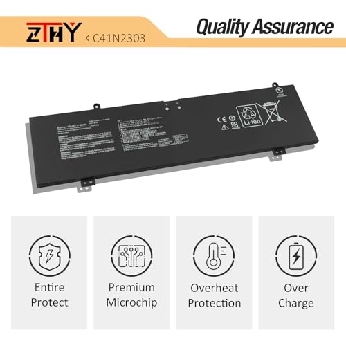 C41N2303 Laptop Battery Replacement for Asus ROG Zephyrus G16 GU605M GU605MI GU605MU GU605MV GU605MY GU605MZ GA605WI TUF Gaming A16 FA608WI FA608WU FA608WV FA608FM ProArt P16 H7606WI H7606WV H7606WU - size: 11.97*3.86*0.24 inch C41N2303