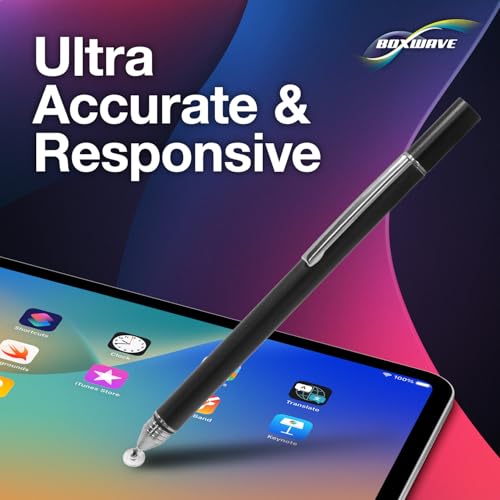 BoxWave Stylus Pen Compatible with Dell Latitude 5430 - FineTouch Capacitive Stylus, Super Precise Stylus Pen - Jet Black
